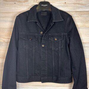 YSL Yves Saint Laurent Unisex Jean Jacket Worn Black